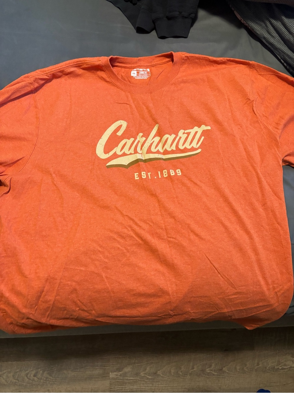 Carhartt Men’s Orange Logo Long Sleeve